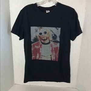 Kurt Cobain Black Graphic Tee